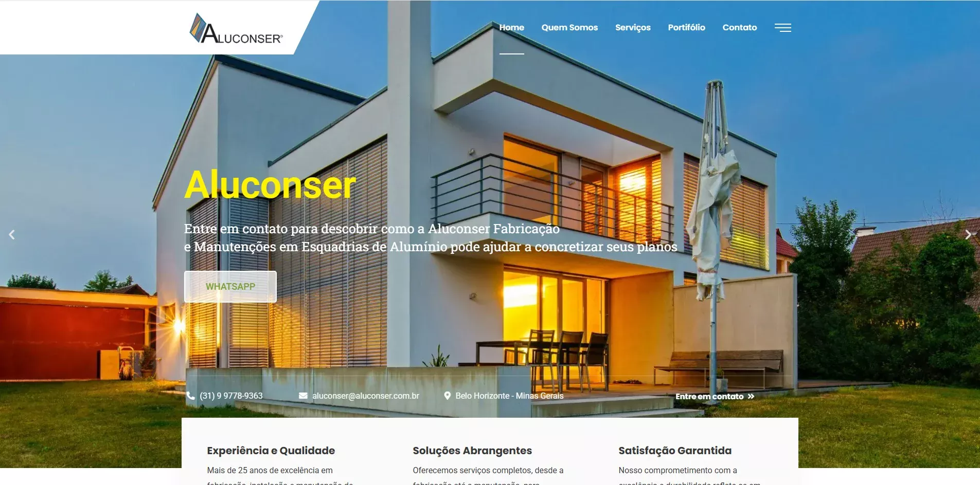 Aluconser – Fabricação e Manutenção em Esquadrias de Alumínio